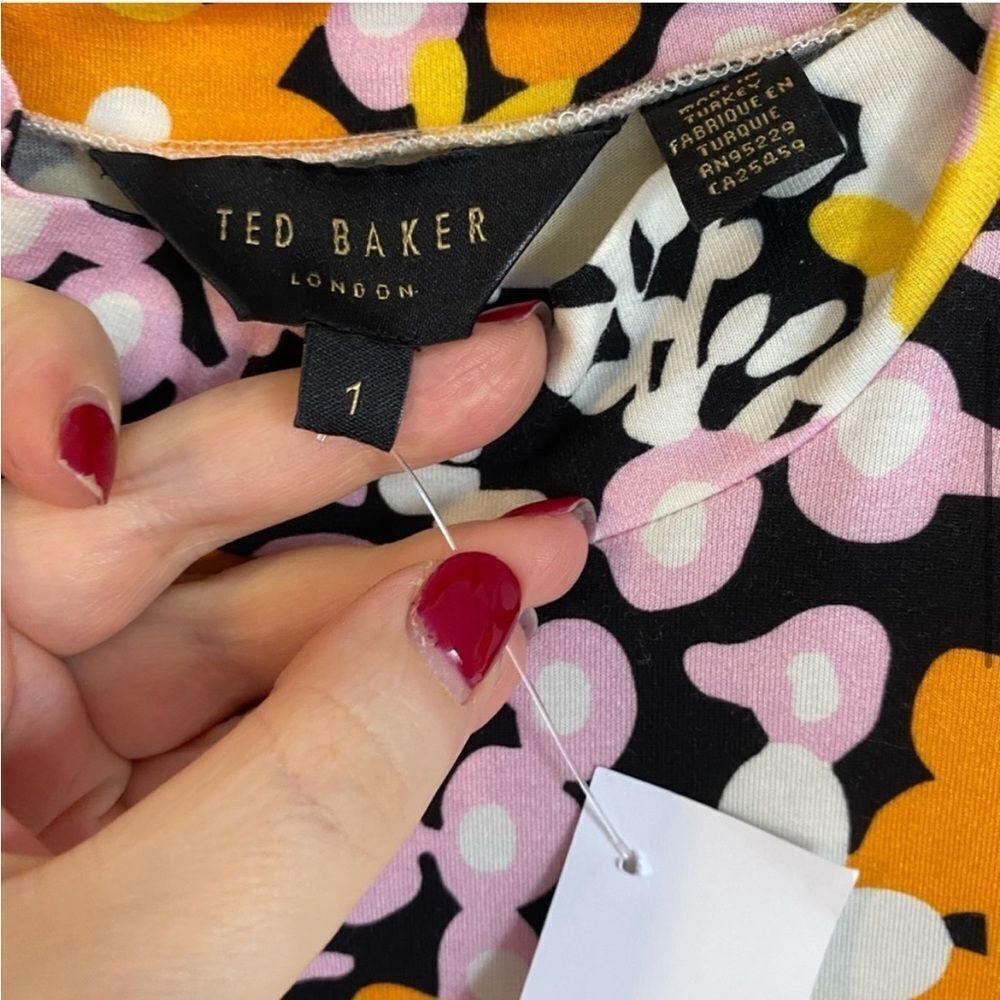 NWOT TED BAKER DELIAHH FLORAL BODYCON MINI DRESS - Picture 6 of 10